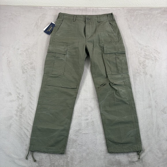 Polo Ralph Lauren Relaxed Fit Ripstop Cargo Pants Army Green Men 30x28 NWT